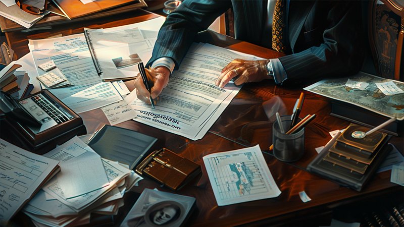 alt="A person is working"