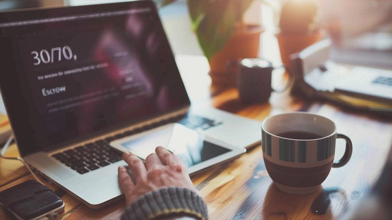 alt="A person is working on a computer"
