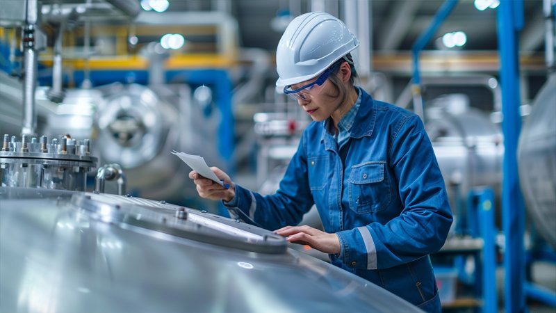 alt="A person working in the workshop"