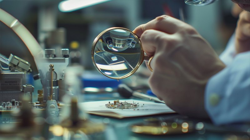 alt="A worker is inspecting the quality of a product"