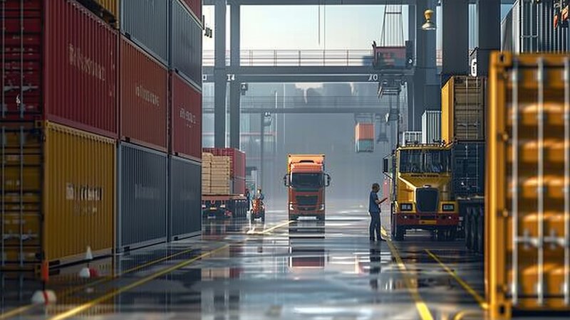 alt="Busy freight transportation"
