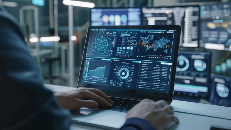 alt="A person is working on a computer"