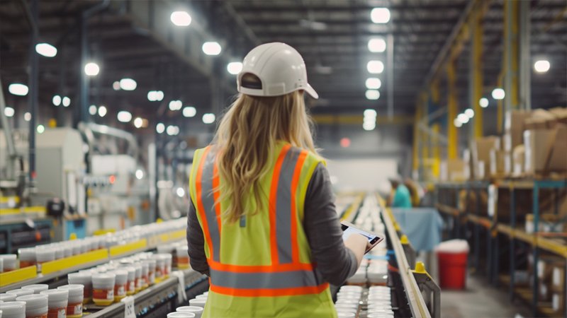 alt="A person working in the warehouse"