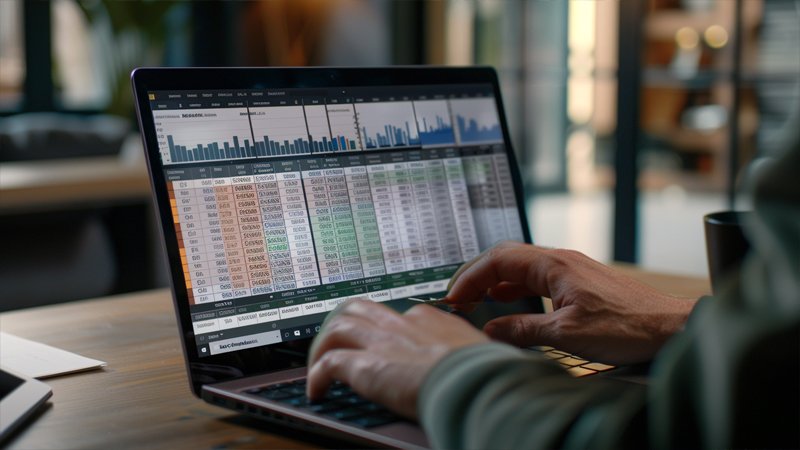 alt="A person is working on a computer"