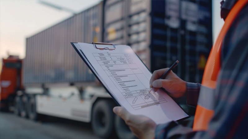 alt="A person is filling out a form"