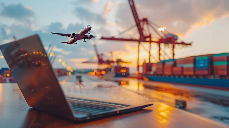 alt="Busy freight terminal"