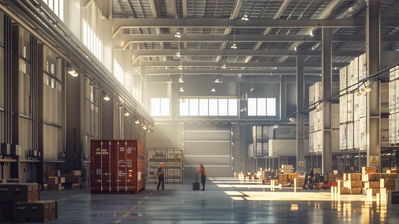 alt="Modern factory workshop"