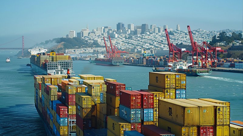 alt="A busy freight port"